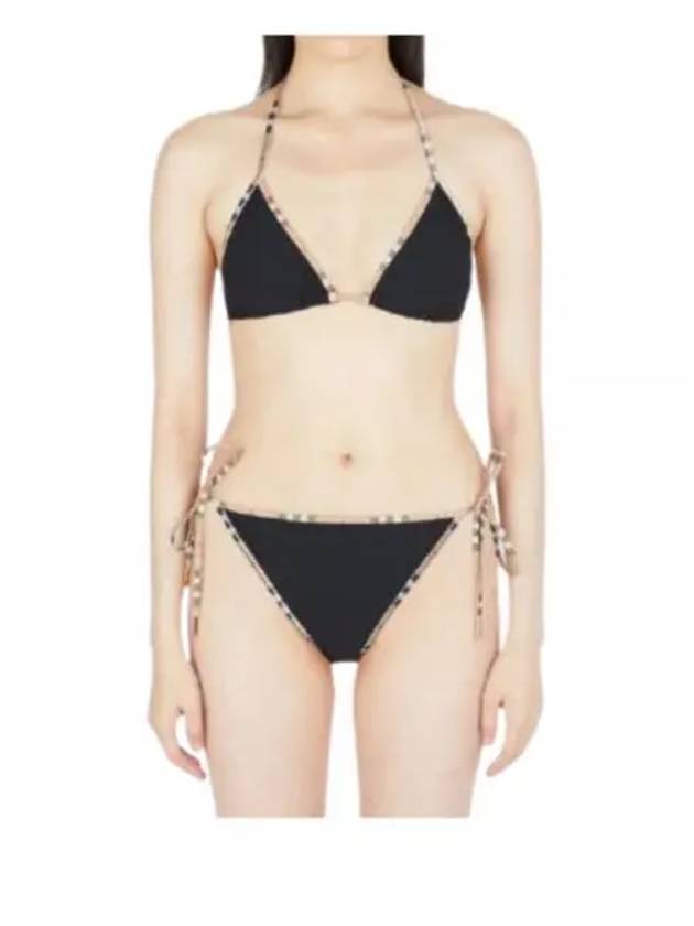 Vintage Check Trim Triangle Bikini Black - BURBERRY - BALAAN 2