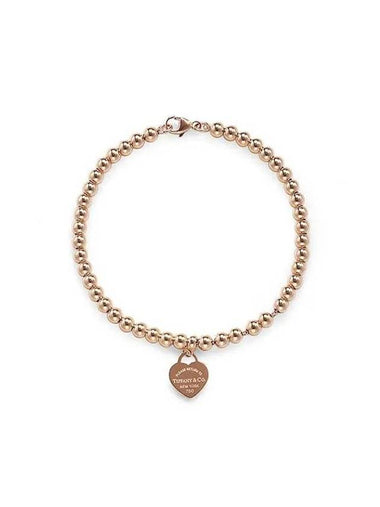 Return To Tiffany Heart Tag Bead Bracelet Rose Gold - TIFFANY & CO. - BALAAN 1