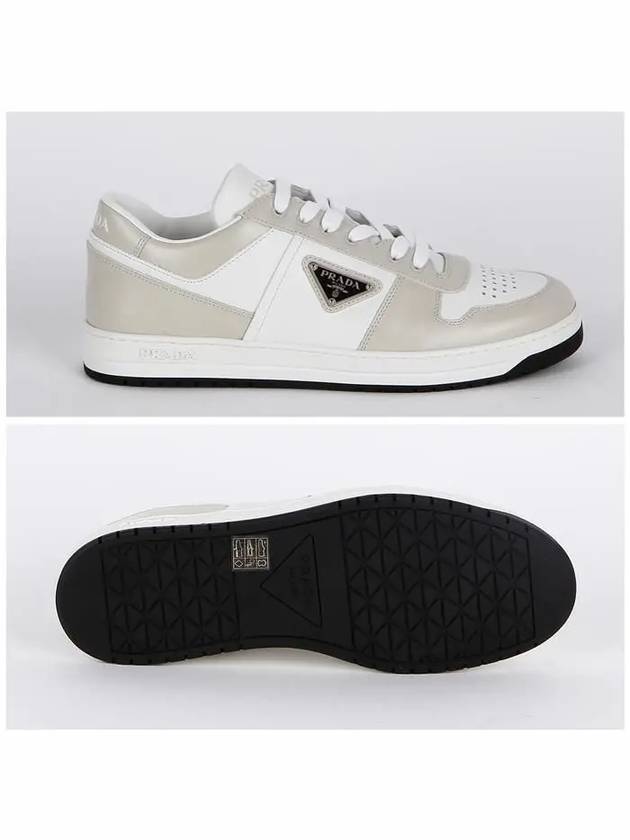 Downtown Calfskin Low Top Sneakers Bianco - PRADA - BALAAN 4