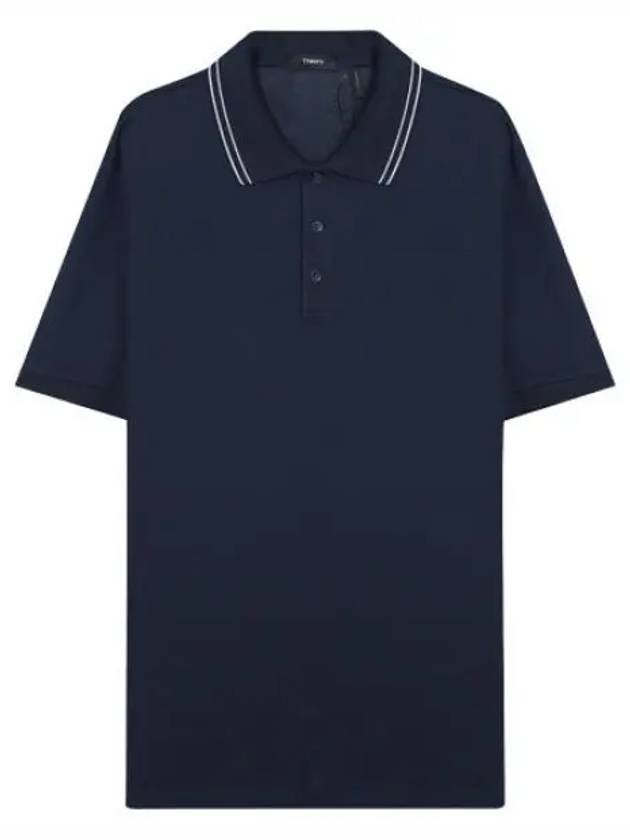 Free size short sleeve polo tee men s collar tie - THEORY - BALAAN 1