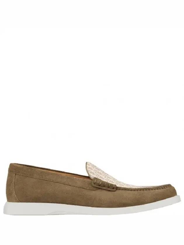 Granville Loafer Brown Beige Oblique Jacquard Suede - DIOR - BALAAN 2