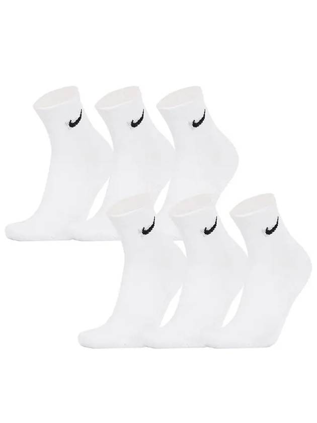 Everyday Cushioned Training Ankle Socks 6 Pairs White - NIKE - BALAAN 3