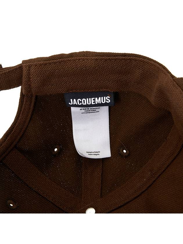 Logo Detail Cotton Ball Cap Brown - JACQUEMUS - BALAAN 9