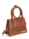 Coil Handle Le Chiquito Tote Bag Brown - JACQUEMUS - BALAAN.