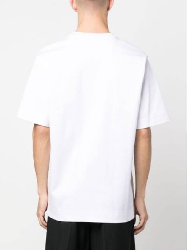 Logo Label Patch Short Sleeve T-Shirt White - FENDI - BALAAN 5