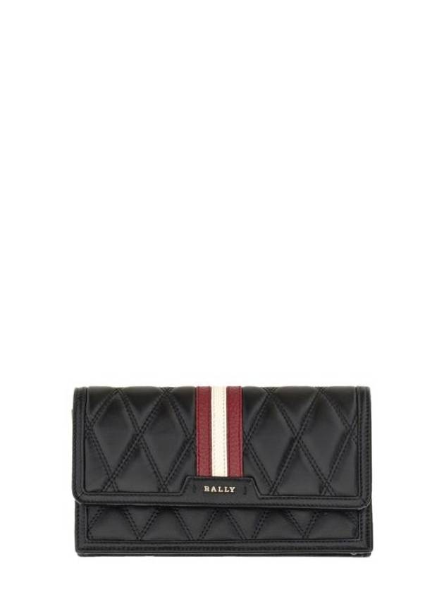 Logo Diamond Quilted Leather Cross Bag Black - BALLY - BALAAN 3