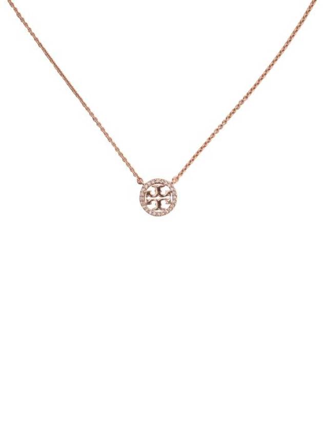 Miller Pave Logo Delicate Necklace Rose - TORY BURCH - BALAAN 3