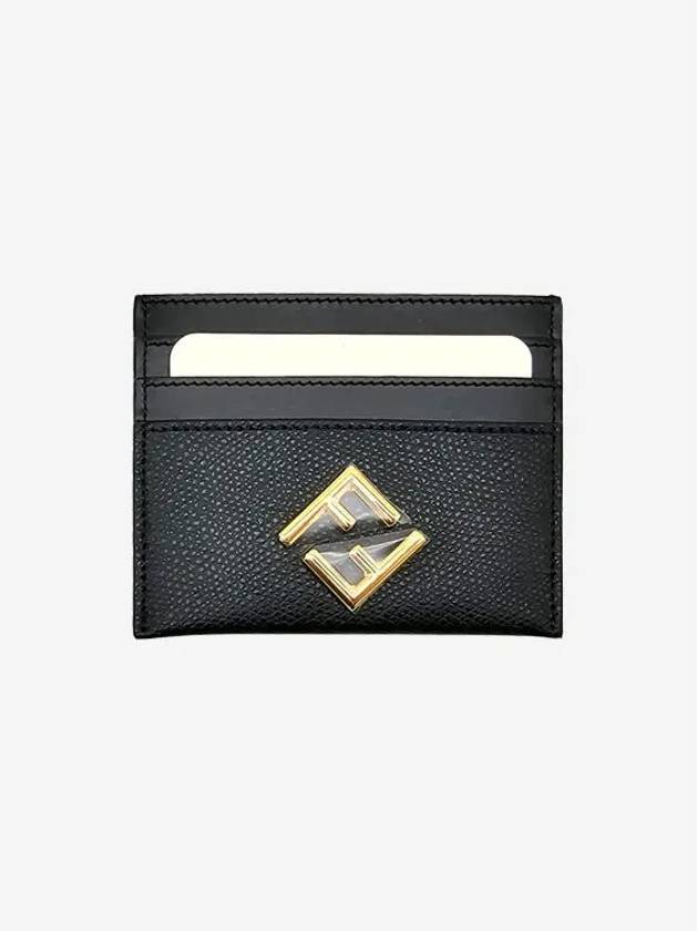 Logo Diamond Card Wallet Black - FENDI - BALAAN 3