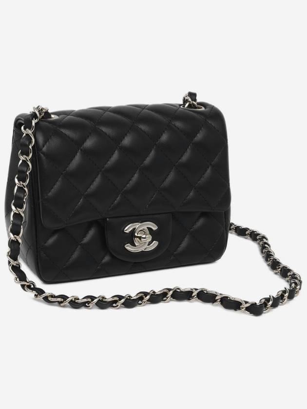 Mini Flap Lambskin Cross Bag Light Black - CHANEL - BALAAN 2