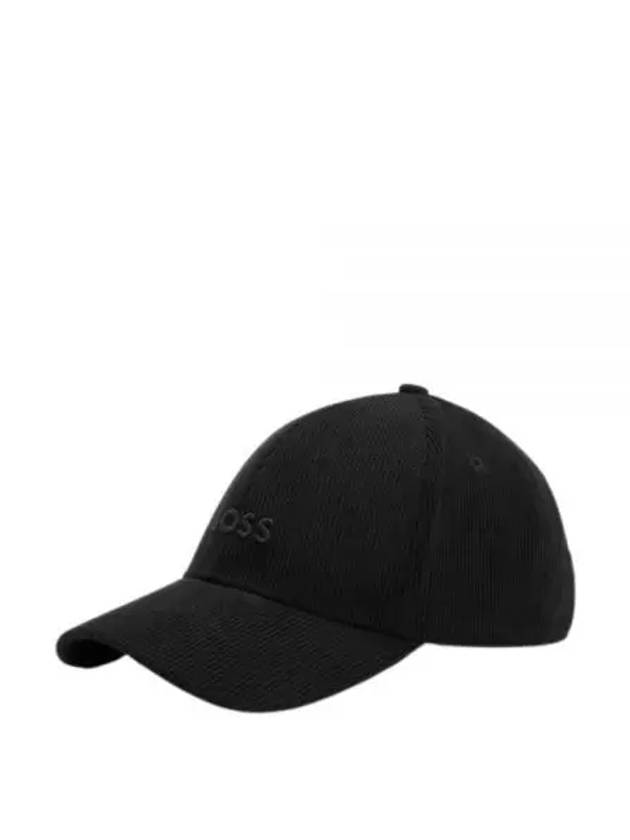 Embroidered Logo Baby Corduroy Ball Cap Black - HUGO BOSS - BALAAN 2