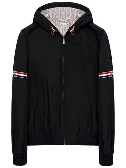 Armbands Nylon Tech Hooded Jacket Black - THOM BROWNE - BALAAN 2