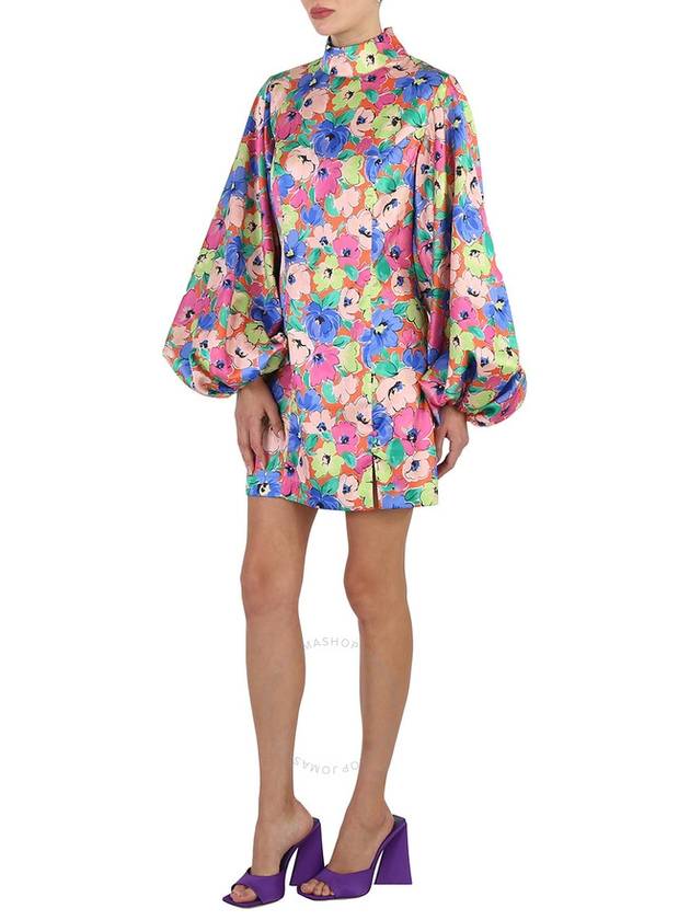 Rotate Ladies Necatrine Comb Floral Print Puff-Sleeve Dress, Brand Size 38 (US Size 4) - ROTATE - BALAAN 3