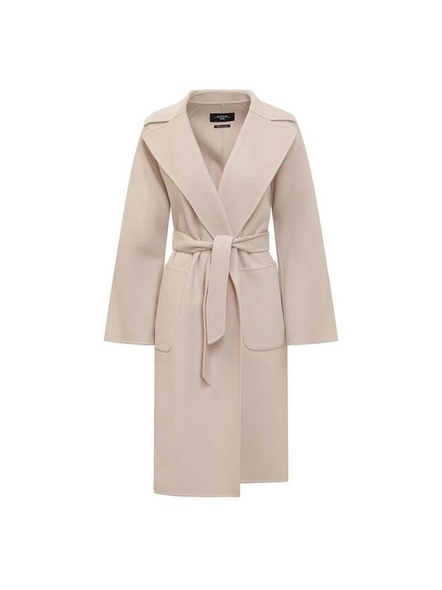 Rovo Wool Single Coat Beige - WEEKEND MAX MARA - BALAAN 1