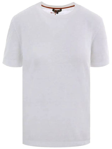 23SS FAM8107 1000 GARGANO Linen Women's Short Sleeve Tee - LORO PIANA - BALAAN 1