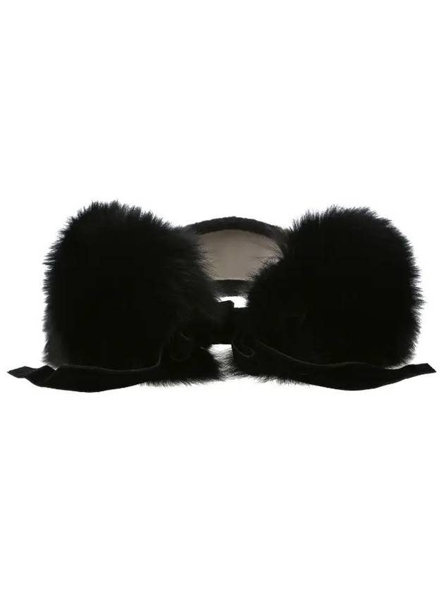 Real Fox Fur Visor OF8613LBBLACK - ONOFF - BALAAN 3