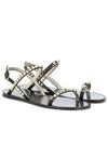 Rockstud Leather Women's Sandals RW2S0J63 VXS 0NO - VALENTINO - BALAAN 2