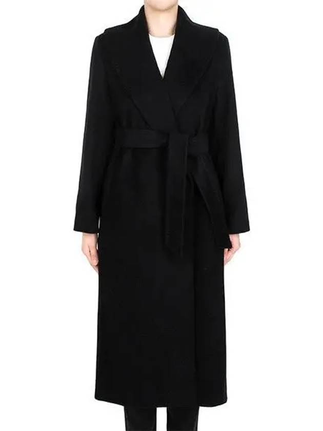 Women's Loriana Wool Single Coat Black - MAX MARA - BALAAN 2