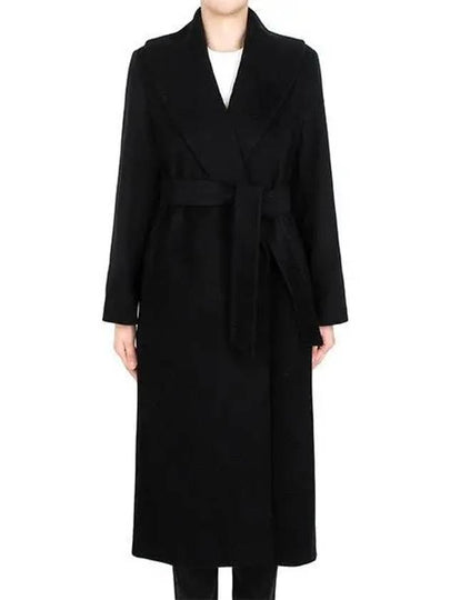 Women's Loriana Wool Single Coat Black - MAX MARA - BALAAN 2