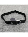 Triangle Logo D-Ring Nylon Belt Black - PRADA - BALAAN 4