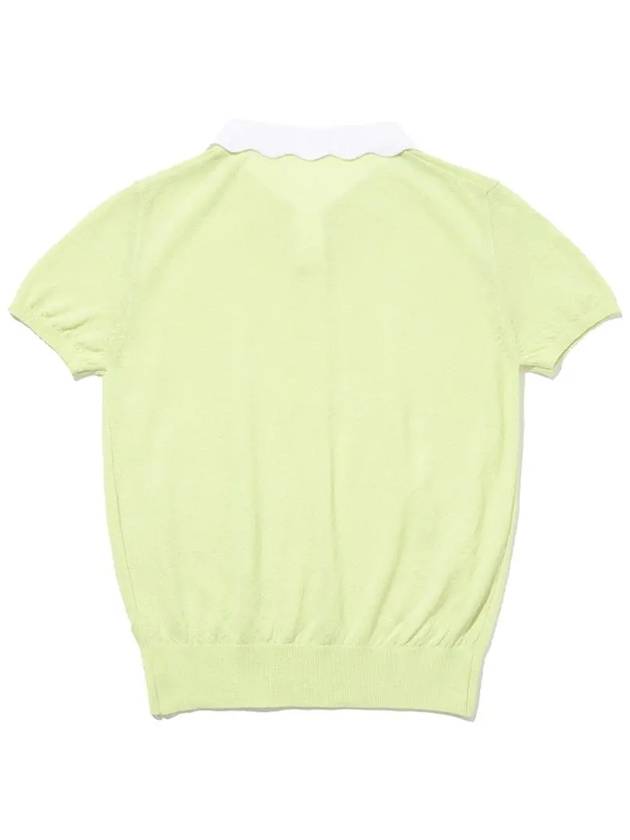 Scallop collar short sleeve women’s knit MELON GREEN - 20THHOLE - BALAAN 2