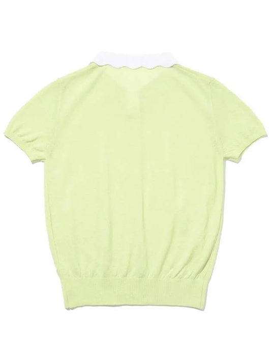 Scallop collar short sleeve women’s knit MELON GREEN - 20THHOLE - BALAAN 2