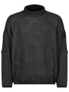 Logo Patch Mock Neck Sweatshirt Black - STONE ISLAND - BALAAN 2