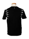 Lightning Bolt Short Sleeve T-Shirt Black - NEIL BARRETT - BALAAN 4