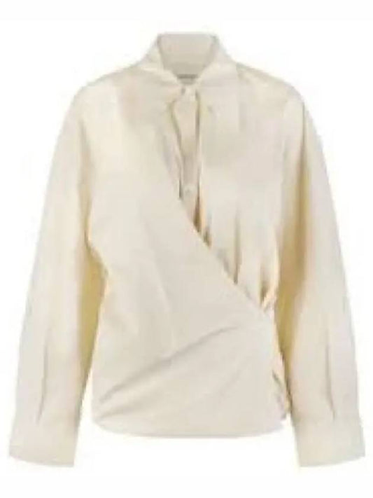 Dry Silk Straight Collar Twist Shirt Ecru - LEMAIRE - BALAAN 2