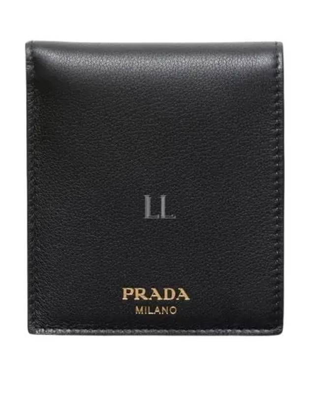 Triangle Logo Re-Nylon Half Wallet Black - PRADA - BALAAN 2