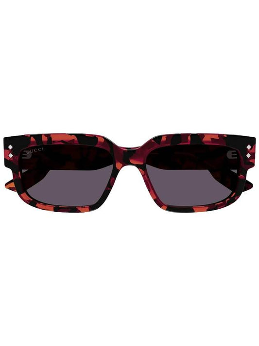 Eyewear Rectangular Frame Sunglasses Red Havana - GUCCI - BALAAN 1