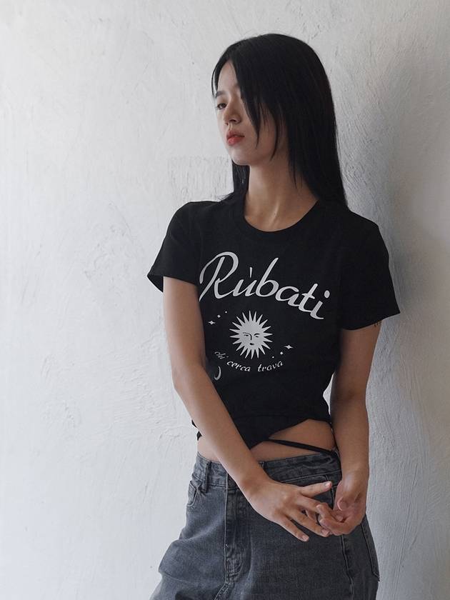 Sun And Moon Strap T-Shirt Black - RUBATI - BALAAN 2