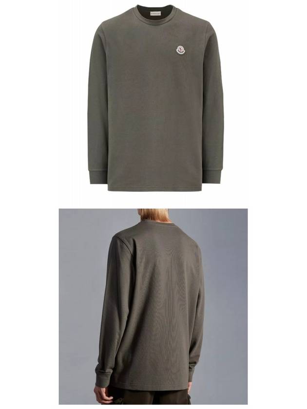 Logo Long Sleeve T-Shirt Olive - MONCLER - BALAAN 5