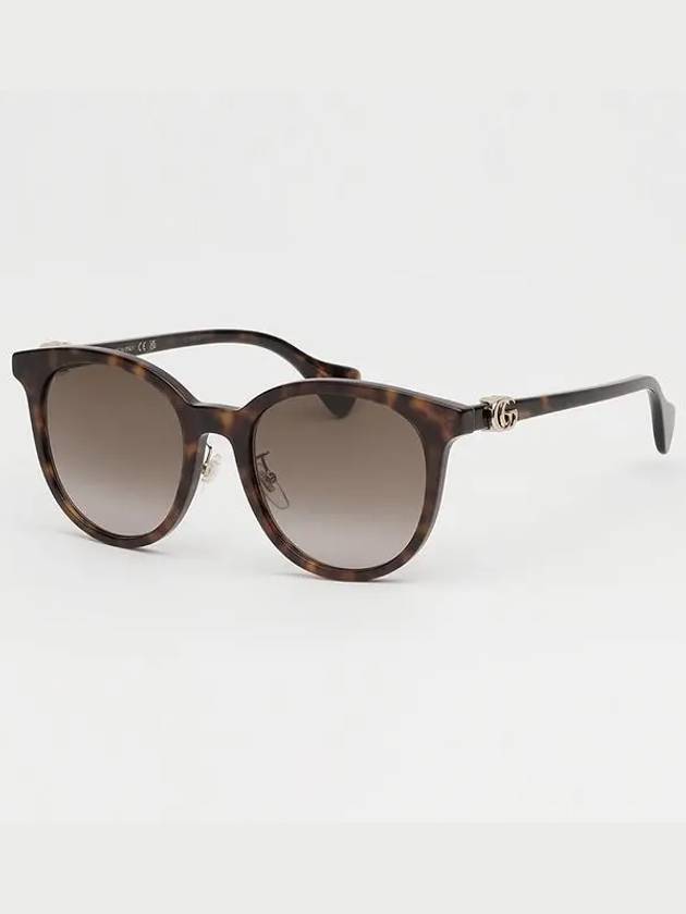 Eyewear Side GG Logo Round Sunglasses Havana - GUCCI - BALAAN 8