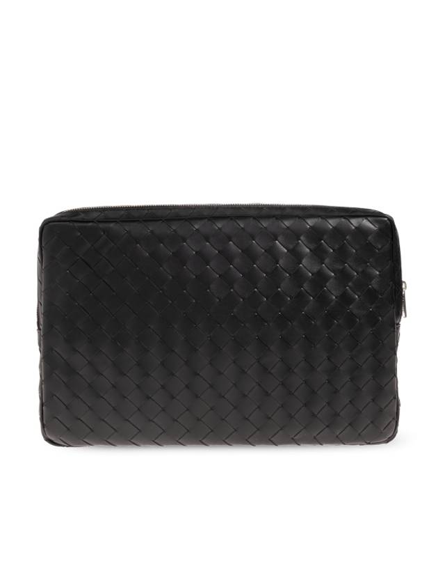 Intrecciato Zipper Leather Laptop Sleeve Black - BOTTEGA VENETA - BALAAN 2