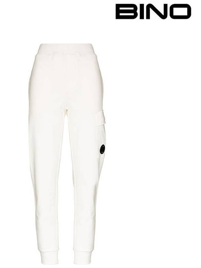 Diagonal Raised Fleece Track Pants White - CP COMPANY - BALAAN 2