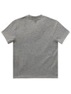 Small Heart Logo Short Sleeve T-Shirt Heather Grey - AMI - BALAAN 3