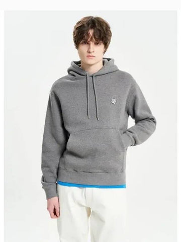 Men s Foxhead Patch Comfort Hooded Sweatshirt Hoodie Medium Gray Melange Domestic Product - MAISON KITSUNE - BALAAN 1