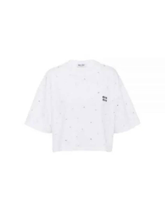short sleeve t-shirt white - MIU MIU - BALAAN 2