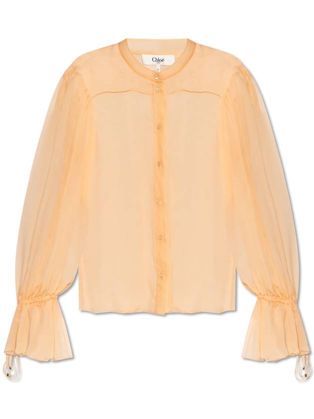 Chloé Silk Shirt, Women's, Orange - CHLOE - BALAAN 1