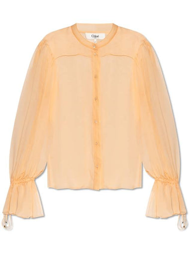 Chloé Silk Shirt, Women's, Orange - CHLOE - BALAAN 1