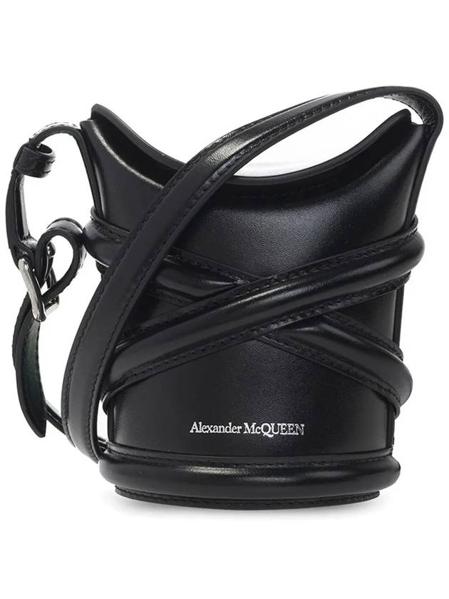 Curve Small Bucket Bag Black - ALEXANDER MCQUEEN - BALAAN 3