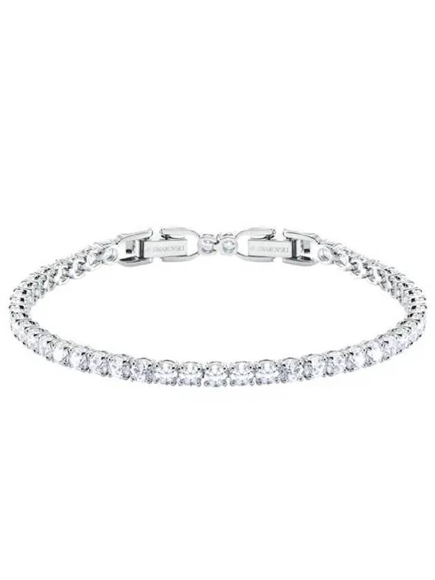 Tennis Rhodium Bracelet Silver - SWAROVSKI - BALAAN 1