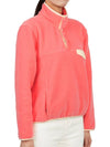 Serif Logo Buttoned Polar Cotton Sweatshirt Cream Pink - SPORTY & RICH - BALAAN 4