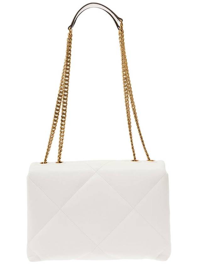 'Kira Diamond' White Crossbody Bag With Double T Logo In Quilted Leather Woman - TORY BURCH - BALAAN 4