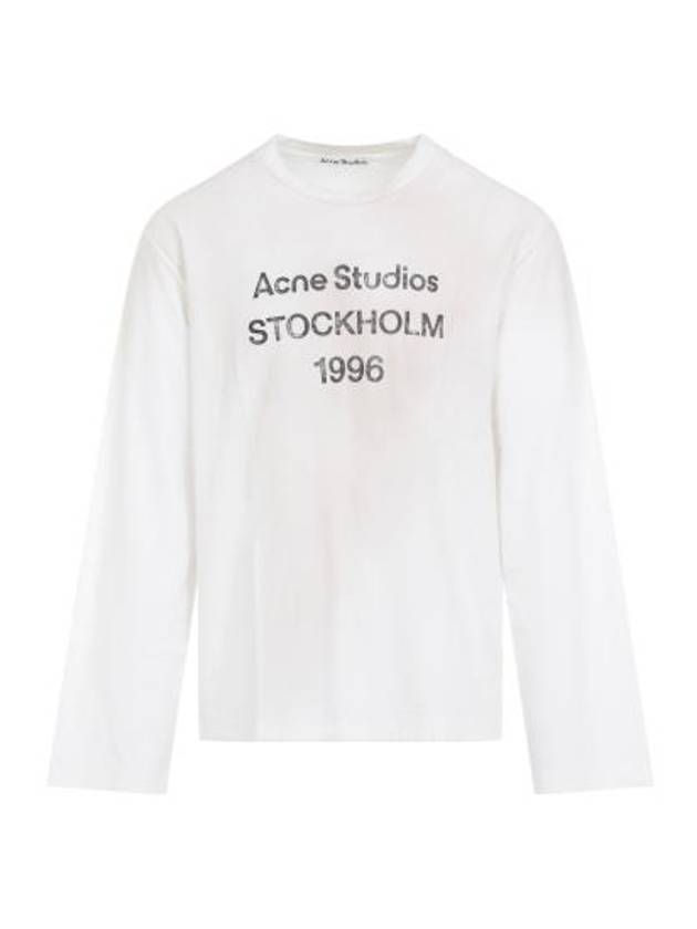 Stamp Logo Long Sleeve T-Shirt Dusty White - ACNE STUDIOS - BALAAN 3