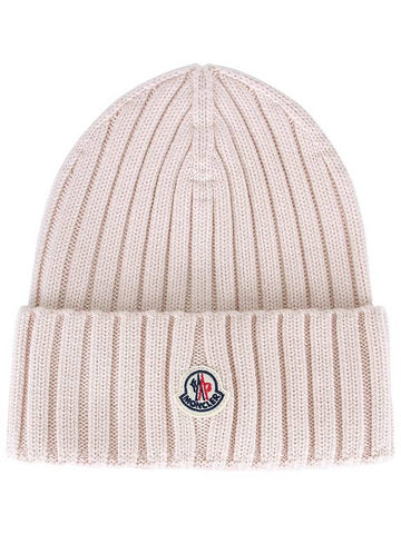 patch logo wool beanie 3B00008 A9327 529 - MONCLER - BALAAN 1