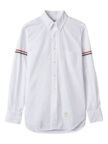 Poplin Grossgrain Armband Classic Shirt White - THOM BROWNE - BALAAN 1