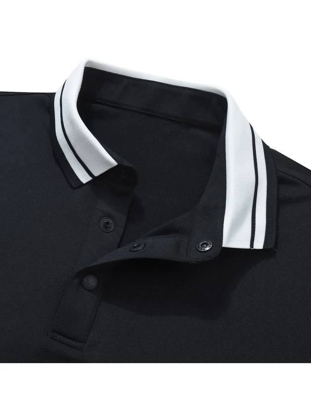 Golf Wear Brushed Pique Golf T-Shirt WB21FAMT02BK Black - WHITEBALL - BALAAN 5