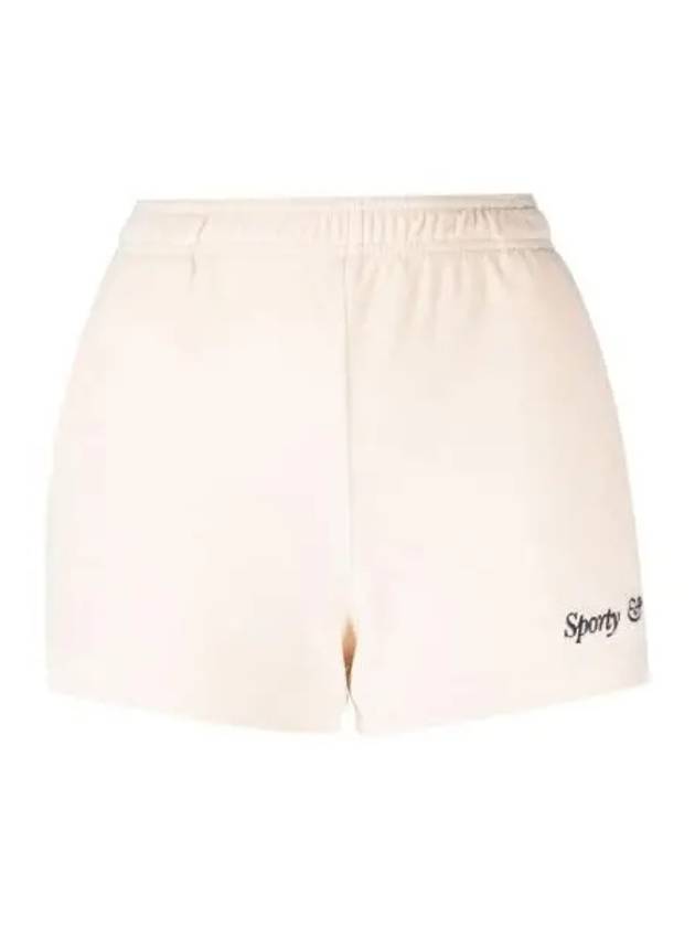 Embroidered Logo Shorts Cream - SPORTY & RICH - BALAAN 2