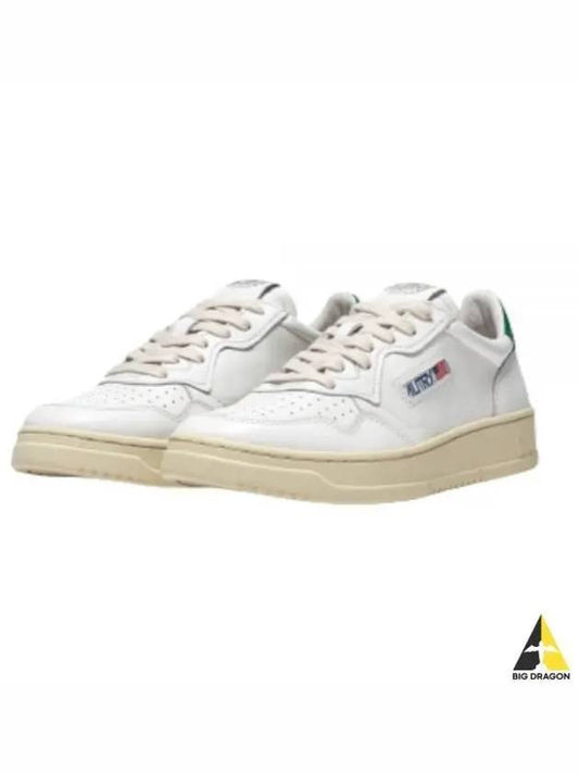 Medalist Green Tab Leather Low Top Sneakers White - AUTRY - BALAAN 2